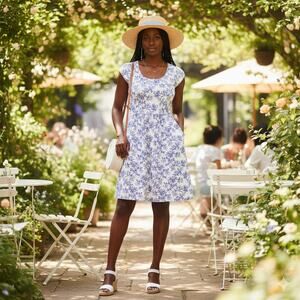 Matilda Jane Blue and White Floral Dress